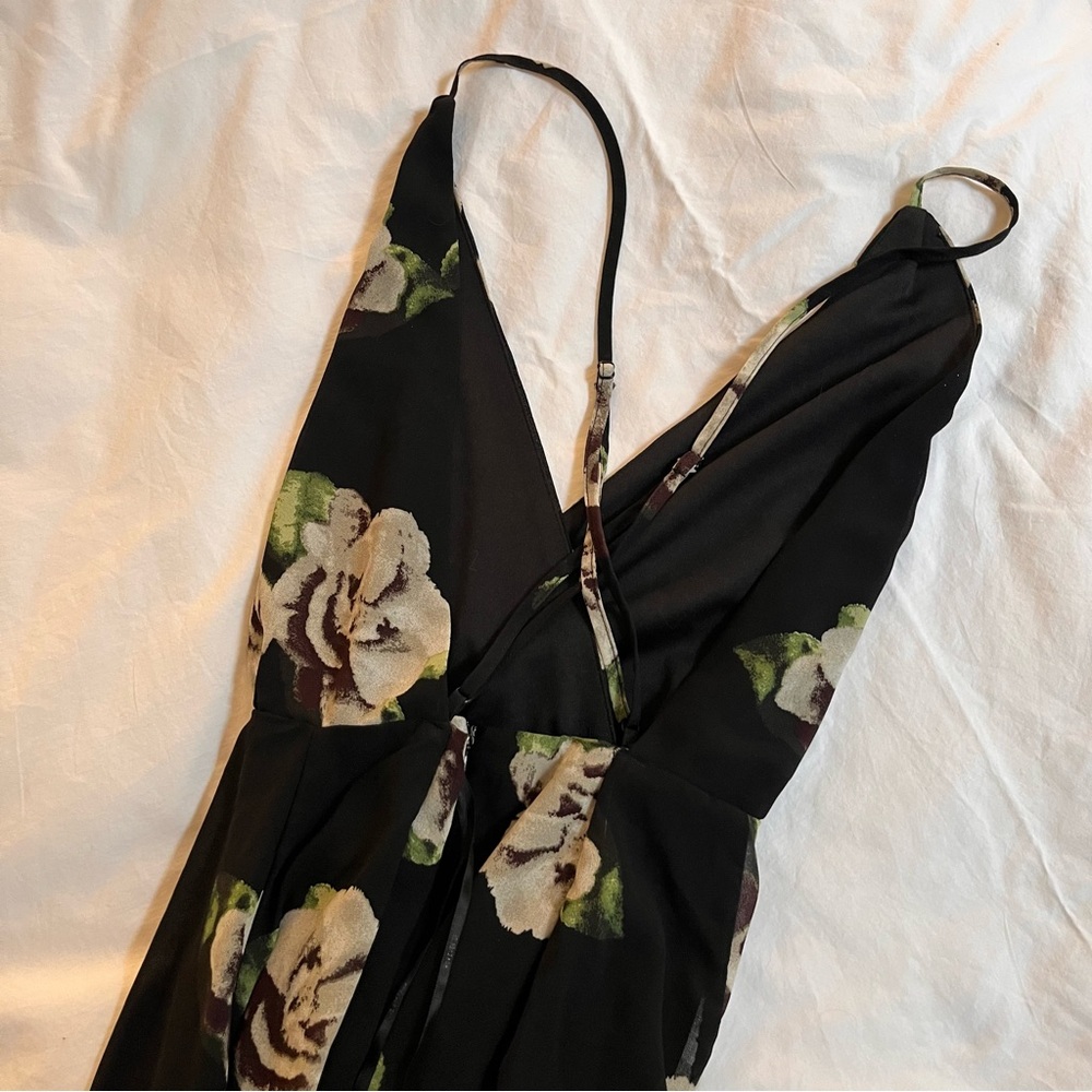 Forever 21 Long Black Dress with Leg Slits